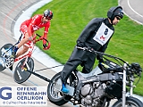 2018 05 22 OffeneRennbahn Steher IGOR BD100493  Giuseppe Atzeni mit Schrittmacher Mathias Luginbuehl, Steher, Offene Rennbahn Oerlikon Saison 2018 am 22 May, 2018 in Offene Rennbahn Oerlikon, Oerlikon, Schweiz, Photo Credit CuPNet Photo Peter Mettler : Bahnoval, Bahnrennen, Offene Rennbahn Oerlikon, Radrennen, Velo, Velodrome Oerlikon