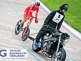 2018 05 22 OffeneRennbahn Steher IGOR BD201860  Giuseppe Atzeni mit Schrittmacher Mathias Luginbuehl, Steher, Offene Rennbahn Oerlikon Saison 2018 am 22 May, 2018 in Offene Rennbahn Oerlikon, Oerlikon, Schweiz, Photo Credit CuPNet Photo Peter Mettler : Bahnoval, Bahnrennen, Offene Rennbahn Oerlikon, Radrennen, Velo, Velodrome Oerlikon