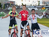 2018 07 10 OffeneRennbahn SM Elite Scratch IGOR BD102718  Schweizermeisterschaft Elite Scratch, v.l.n.r. Lukas RUEEGG, VC Hittnau, Thery SCHIR, VC Orbe, Tristan MARGUET, RC Olympia Biel, Samsung, Offene Rennbahn Oerlikon Saison 2018 am 10 July, 2018 in Offene Rennbahn Oerlikon, Oerlikon, Schweiz, Photo Credit CuPNet Photo Peter Mettler : Bahnoval, Bahnrennen, Offene Rennbahn Oerlikon, Radrennen, Velo, Velodrome Oerlikon