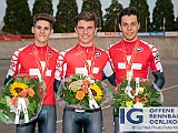 2018 08 28 OffeneRennbahn SM TeamSprint IGOR BD105800  SM Team Sprint, JULITA Dario (U17), DIAZ Philip (U19), SELENATI Nico (Elite), Offene Rennbahn Oerlikon Saison 2018 am 28 August, 2018 in Offene Rennbahn Oerlikon, Oerlikon, Schweiz, Photo Credit CuPNet Photo Peter Mettler : Bahnoval, Bahnrennen, Offene Rennbahn Oerlikon, Radrennen, Velo, Velodrome Oerlikon