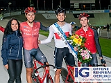 2019 09 10 OffeneRennbahn Elite Points BlauesBandZH IGOR BD103204  (v.l.n.r.) Ehrendame Kerstin Stuehler, BISSEGGER Stefan, VC Buerglen-Maerwil - Swiss Racing Academy, SCHIR Thery, VC Orbe - VC Orbe, SCHMID Mauro, VC Steinmaur - Swiss Racing Academy, Elite Points, Blaues Band von Zuerich am 10 September, 2019 in Offene Rennbahn Oerlikon, Oerlikon, Schweiz, Photo Credit CuPNet Photo Peter Mettler : Bahnoval, Bahnrennen, Offene Rennbahn Oerlikon, Radrennen, Velo, Velodrome Oerlikon