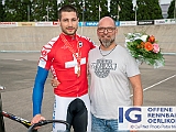 2019 06 11 OffeneRennbahn SM Elite Keirin IGOR BD107020  FROSSARD Marc, RC Olympia Biel - TrackTeam BE electric, RVZ mit Matthias Minder am 11 June, 2019 in Offene Rennbahn Oerlikon, Oerlikon, Schweiz, Photo Credit CuPNet Photo Peter Mettler : Bahnoval, Bahnrennen, Offene Rennbahn Oerlikon, Radrennen, Velo, Velodrome Oerlikon