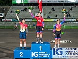 2021 09 14 OffeneRennbahn SM Einzelverfolgung Damen IGOR BD404460  Siegerehrung SM Einzelverfolgung Frauen P1 Fabienne Buri, RV Ersigen P2 Cybèle Schneider, RV Peloton P3 Léna Mettraux, VC Echallens  Offene Rennbahn Oerlikon Saison 2021 am 14 September, 2021 auf der Offene Rennbahn Oerlikon CuPNet Photo Peter Mettler : Bahnoval, Bahnrennen, Offene Rennbahn Oerlikon, Radrennen, Velo, Velodrome Oerlikon