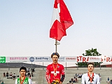 2023 06 13 OffeneRennbahn SM1000m IGOR BD400002  Podest SM 1000m 2023 (v.l.n.r.) Luca BUEHLMANN, Toronto Hustle, Nicolo DE LISI, RMC Gossau, Alex VOGEL, VC Aadorf-Elgg Offene Rennbahn Oerlikon Saison 2023 on 13 June, 2023 in Offene Rennbahn Oerlikon, Oerlikon, Schweiz, Photo Credit CuPNet Photo Peter Mettler : Bahnoval, Bahnrennen, Offene Rennbahn Oerlikon, Radrennen, Velo, Velodrome Oerlikon