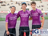 2023 09 19 OffeneRennbahn SM TeamSprint IGOR BD400093  SM Team-Sprint Sieger 2023 TSP Mittelland: Raphael Clemencio / Lars Emmenegger / Cedric Bärtsch mit einer Zeit von 1:07.773 Offene Rennbahn Oerlikon Saison 2023 am 19 September, 2023 auf der Offene Rennbahn Oerlikon, Oerlikon, Schweiz, Photo Credit CuPNet Photo Peter Mettler : Bahnoval, Bahnrennen, Offene Rennbahn Oerlikon, Radrennen, Velo, Velodrome Oerlikon