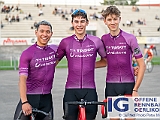 2023 09 19 OffeneRennbahn SM TeamSprint IGOR BD400100  SM Team-Sprint Sieger 2023 TSP Mittelland: Raphael Clemencio / Lars Emmenegger / Cedric Bärtsch mit einer Zeit von 1:07.773 Offene Rennbahn Oerlikon Saison 2023 am 19 September, 2023 auf der Offene Rennbahn Oerlikon, Oerlikon, Schweiz, Photo Credit CuPNet Photo Peter Mettler : Bahnoval, Bahnrennen, Offene Rennbahn Oerlikon, Radrennen, Velo, Velodrome Oerlikon