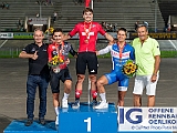2024 08 06 OffeneRennbahn SM Sprint IGOR BD406793  Podest - SM Sprint U19, U23 und Elite 2024 (v.l.n.r.) Max Hürzeler, Damien Fortis (Sprinter Club Lignon), Mats Poot (RMV Cham-Hagendorn), Nicolò De Lisi (RMC Gossau), Urs Freuler Offene Rennbahn Oerlikon Saison 2024 am 6 August, 2024 auf der Offene Rennbahn Oerlikon, Oerlikon, Schweiz, Photo Credit CuPNet Photo Peter Mettler : Bahnoval, Bahnrennen, Offene Rennbahn Oerlikon, Radrennen, Velo, Velodrome Oerlikon