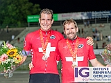 2024 09 03 OffeneRennbahn SM Steher IGOR BD409697  Schweizermeister Steher 2024 Claudio Imhof mit Schrittmacher Michael Alborn Offene Rennbahn Oerlikon Saison 2024 am 3 September, 2024 auf der Offene Rennbahn Oerlikon, Oerlikon, Schweiz, Photo Credit CuPNet Photo Peter Mettler : Bahnoval, Bahnrennen, Offene Rennbahn Oerlikon, Radrennen, Velo, Velodrome Oerlikon