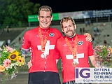 2024 09 03 OffeneRennbahn SM Steher IGOR BD409702  Schweizermeister Steher 2024 Claudio Imhof mit Schrittmacher Michael Alborn Offene Rennbahn Oerlikon Saison 2024 am 3 September, 2024 auf der Offene Rennbahn Oerlikon, Oerlikon, Schweiz, Photo Credit CuPNet Photo Peter Mettler : Bahnoval, Bahnrennen, Offene Rennbahn Oerlikon, Radrennen, Velo, Velodrome Oerlikon